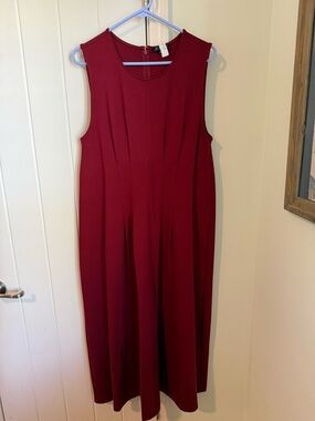JCrew Sleeveless Midi Dress - Burgundy